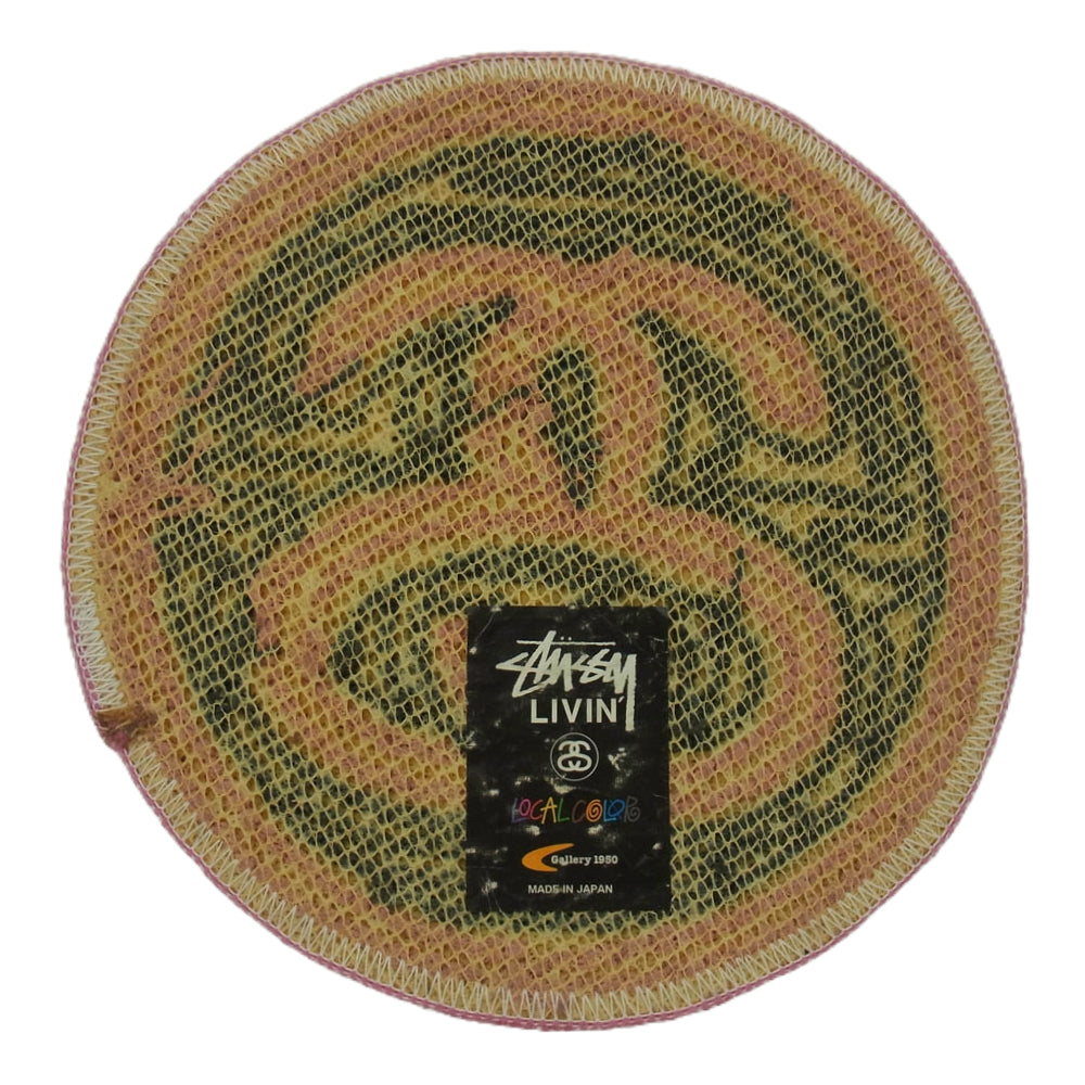 STUSSY ステューシー × Gallery 1950 ミニ ラグマット ピンク系【中古】