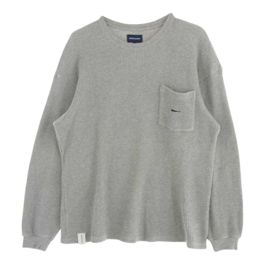 DESCENDANT ディセンダント GAUFRE WAFFLE LS ワッフル サーマル 長袖 Tシャツ グレー系 1【中古】