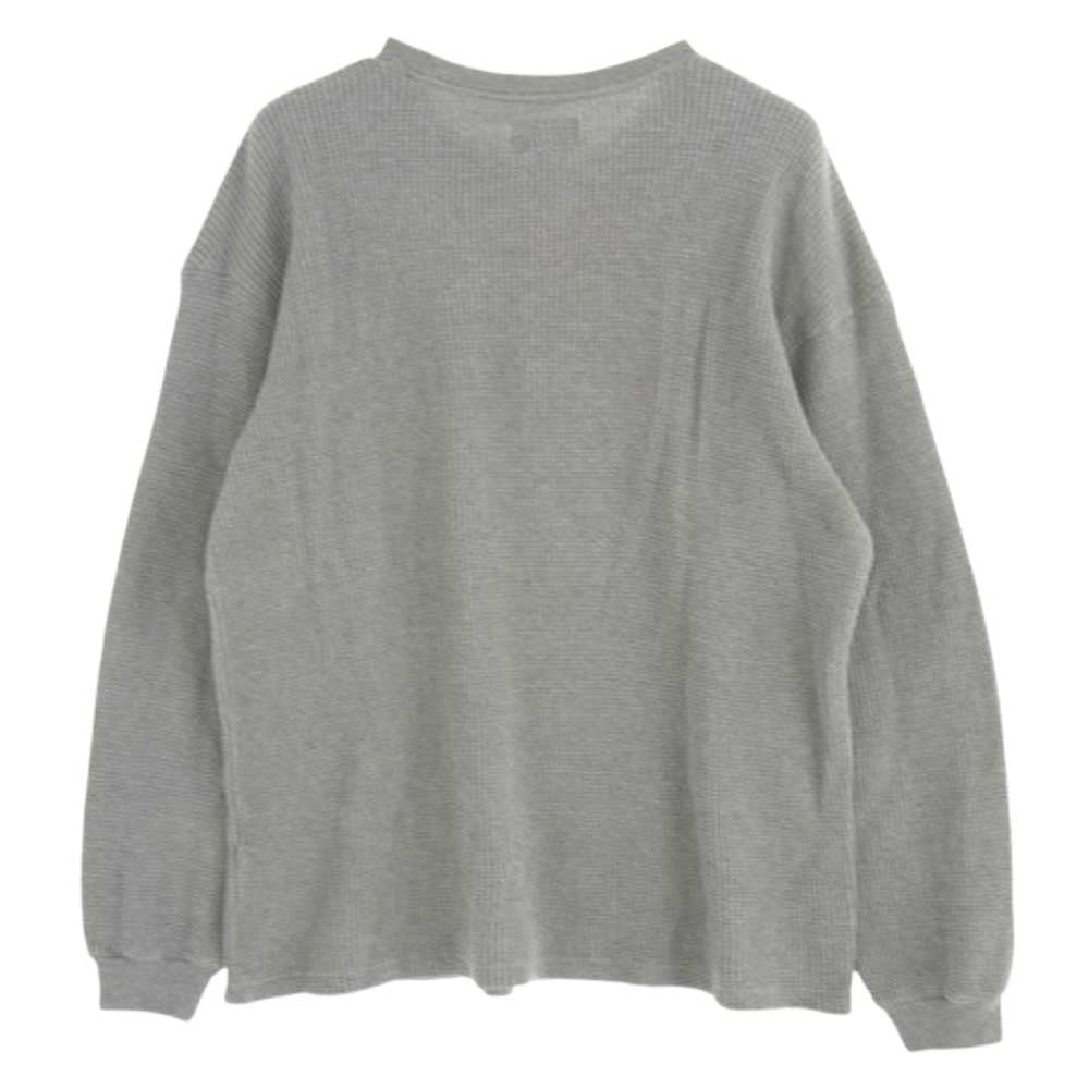 DESCENDANT ディセンダント GAUFRE WAFFLE LS ワッフル サーマル 長袖 Tシャツ グレー系 1【中古】
