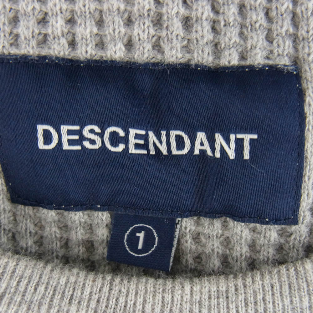 DESCENDANT ディセンダント GAUFRE WAFFLE LS ワッフル サーマル 長袖 Tシャツ グレー系 1【中古】