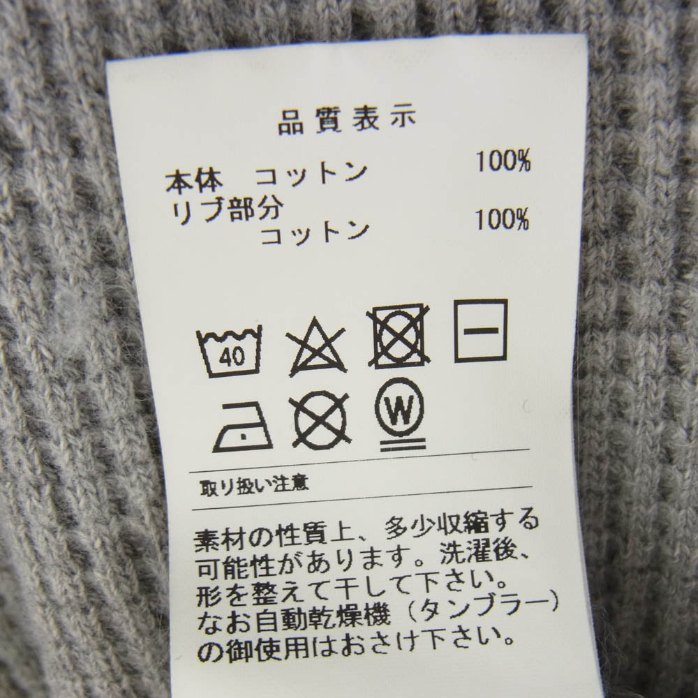 DESCENDANT ディセンダント GAUFRE WAFFLE LS ワッフル サーマル 長袖 Tシャツ グレー系 1【中古】