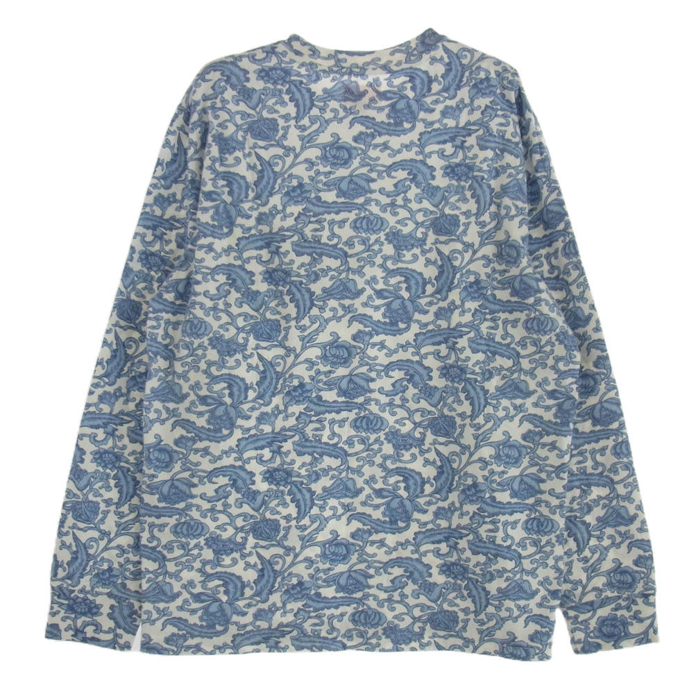 Supreme シュプリーム 19SS Damask L/S Top 長袖 Tシャツ カットソー ライトブルー系 S【中古】