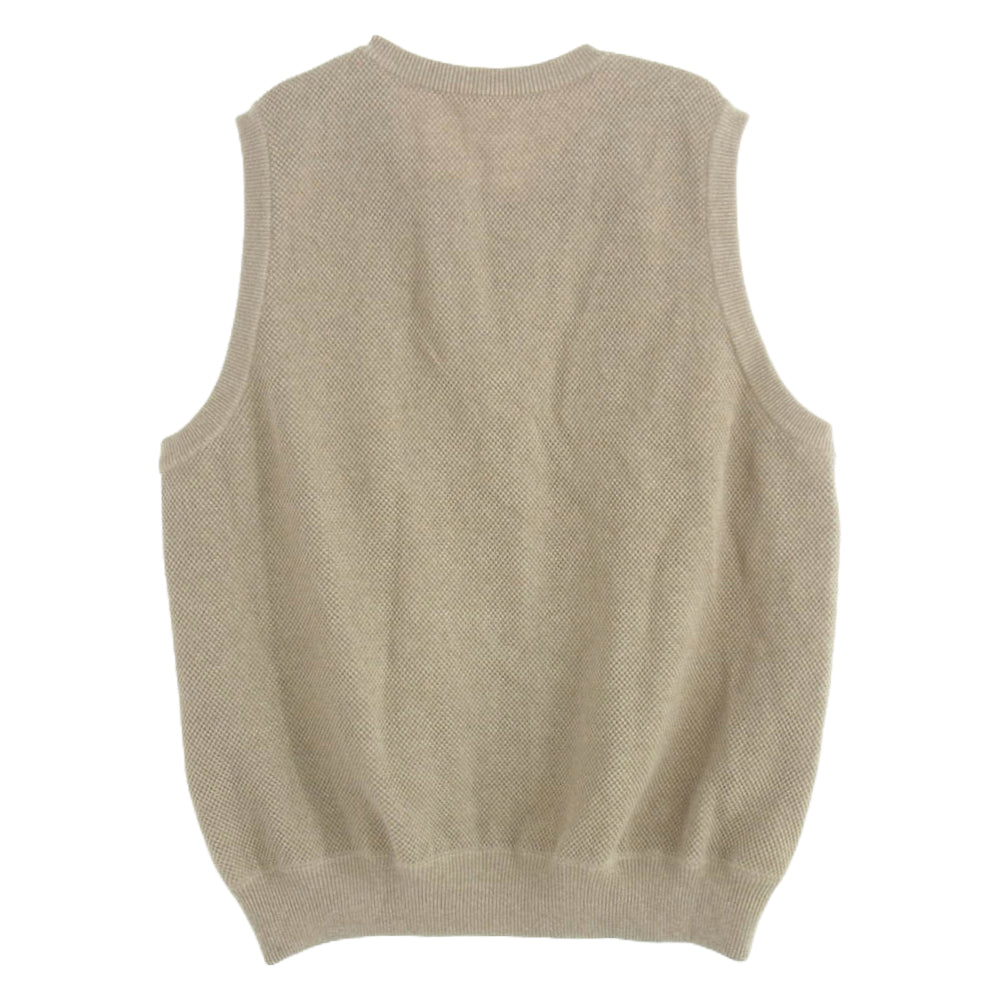 crepuscule クレプスキュール 2201-003 Moss Stitch Zip Vest モス ステッチ ジップ ベスト ベージュ系 2【中古】