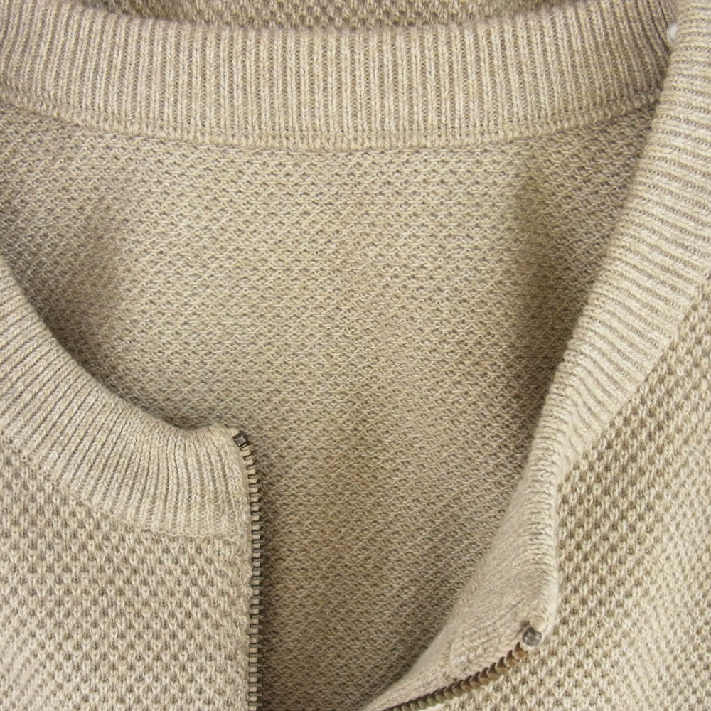 crepuscule クレプスキュール 2201-003 Moss Stitch Zip Vest モス ステッチ ジップ ベスト ベージュ系 2【中古】