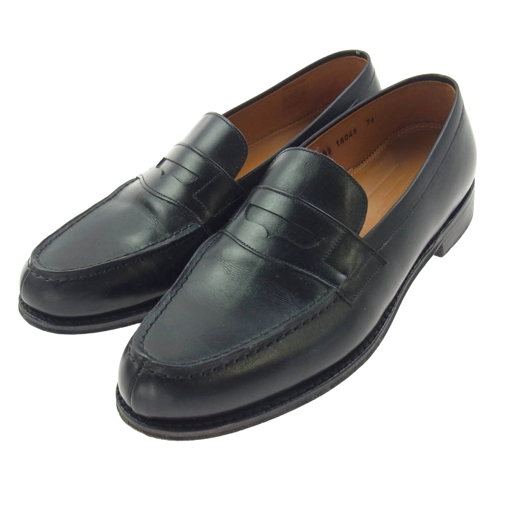 JALAN SRIWIJAYA ジャランスリウァヤ 98589/18045 レザー コイン ローファー 革靴 BLACK CALF ブラック系 7.5【中古】