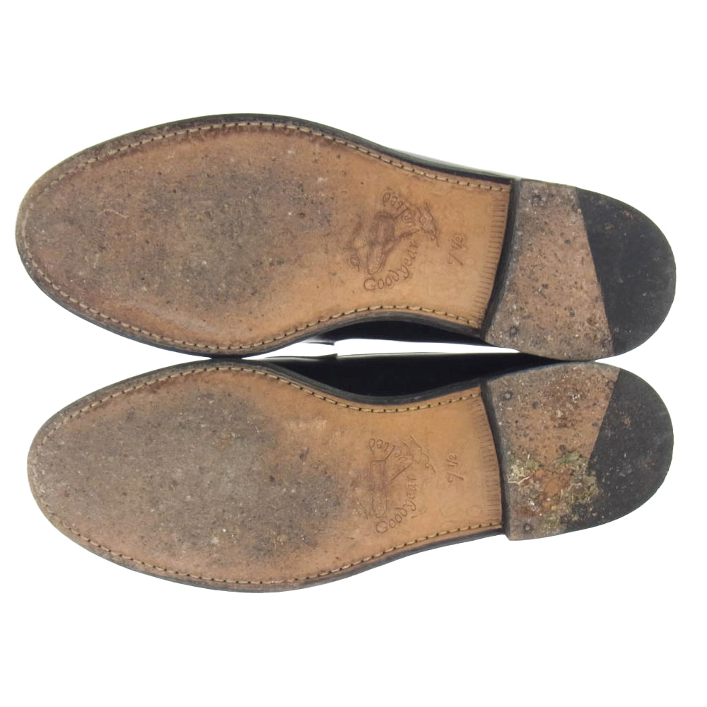JALAN SRIWIJAYA ジャランスリウァヤ 98589/18045 レザー コイン ローファー 革靴 BLACK CALF ブラック系 7.5【中古】