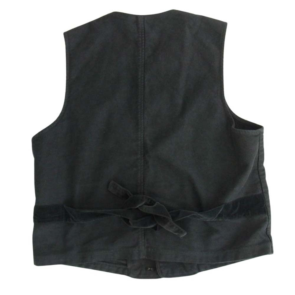 PORTER CLASSIC ポータークラシック MOLESKIN モールスキン 3P 3ピース セットアップ テーラードジャケット ベスト パンツ ブラック系 M【中古】