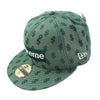 Supreme シュプリーム 18SS Monogram Box Logo New Era Green モノグラム ボックス ロゴ ニュー エラ グリーン キャップ 帽子 グリーン系 57.7cm【極上美品】【中古】