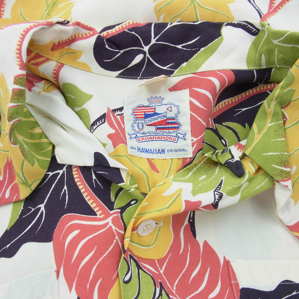 SUN SURF サンサーフ DK36203 DUKE KAHANAMOKU デューク・カハナモク SPECIAL EDITION スペシャルエディション MONSTERA アロハシャツ 開襟 半袖シャツ マルチカラー系 M【中古】