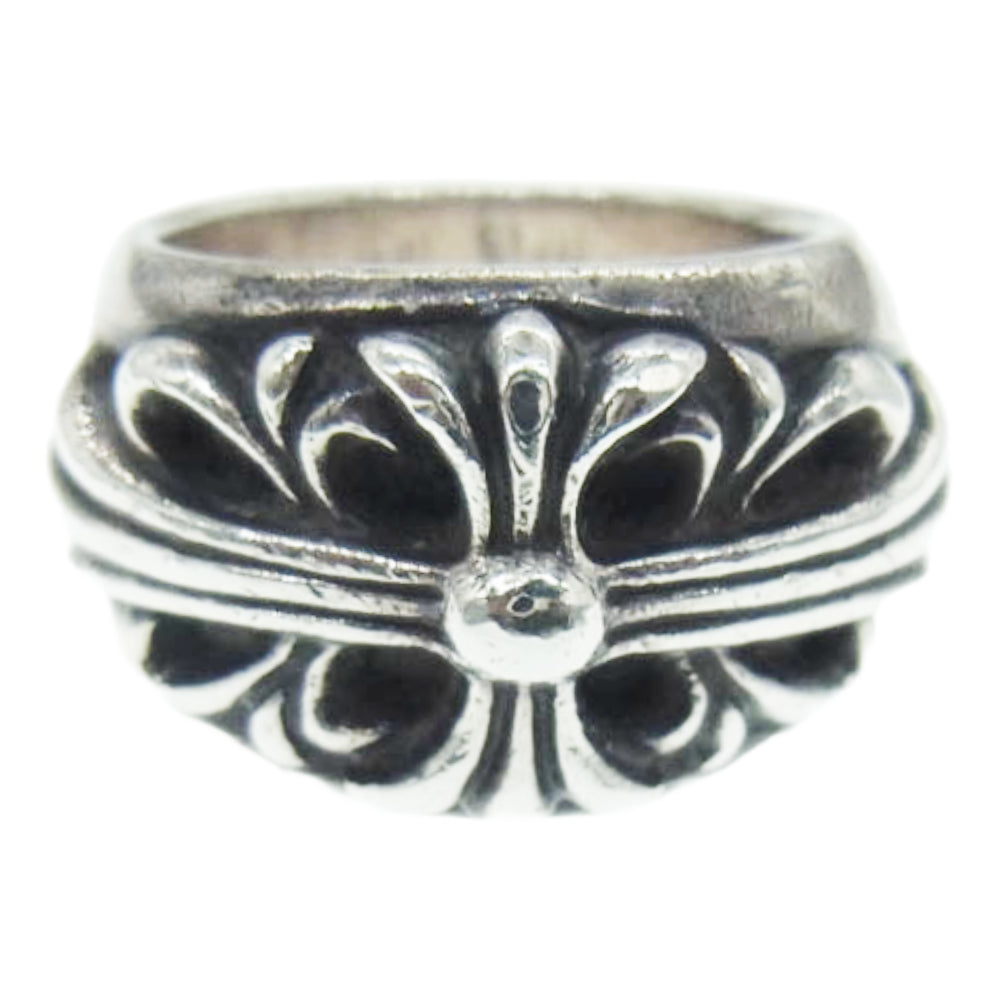 CHROME HEARTS クロムハーツ（原本無） FLRL CRS フローラル クロス リング シルバー系 8.5号【中古】