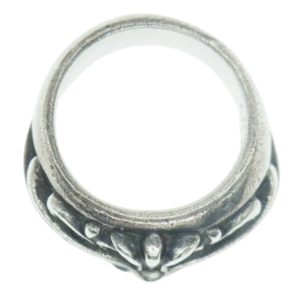 CHROME HEARTS クロムハーツ（原本無） FLRL CRS フローラル クロス リング シルバー系 8.5号【中古】