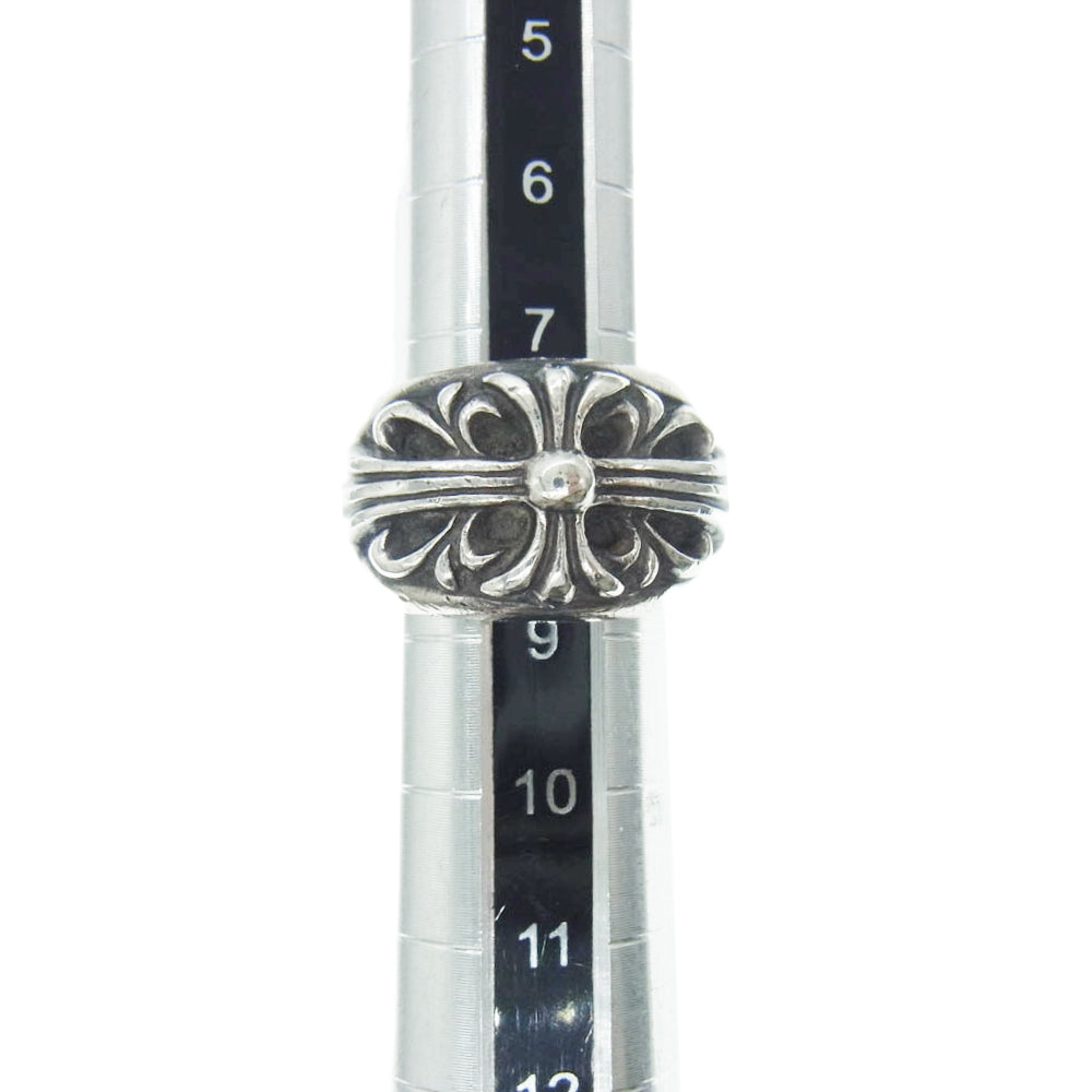 CHROME HEARTS クロムハーツ（原本無） FLRL CRS フローラル クロス リング シルバー系 8.5号【中古】