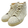 Christian Louboutin クリスチャンルブタン スパイク スタッズ ハイカットスニーカー ベージュ系 42【中古】