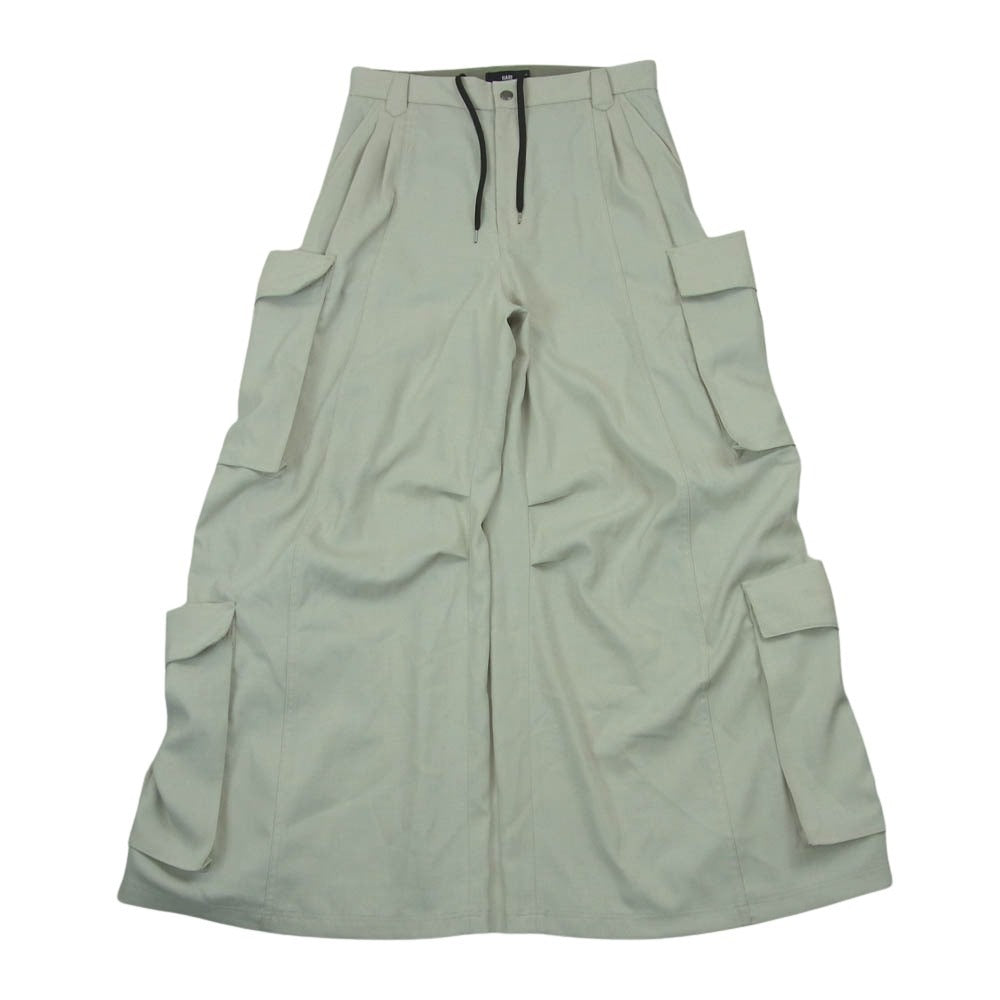 HARE ハレ ワイド カーゴ パンツ ポリエステル 中国製 グレー系 ライトグレー系 S【中古】
