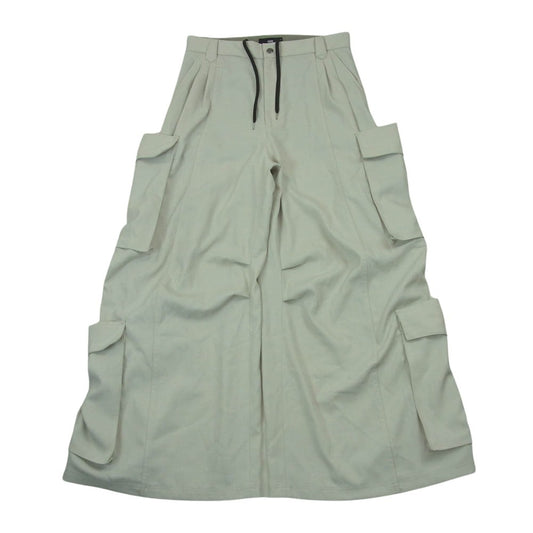 HARE ハレ ワイド カーゴ パンツ ポリエステル 中国製 グレー系 ライトグレー系 S【中古】