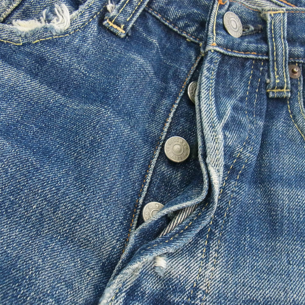 Levi's リーバイス Vintage ヴィンテージ 60's 501 BIG E TYPE S ボタンフライ セルビッチ デニムパンツ 不均等V 紙パッチ 足長R ボタン裏刻印6 インディゴブルー系【中古】