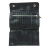 CHROME HEARTS クロムハーツ（原本無） WAVE ウェーブ クロスボタン レザー ウォレット 長財布 ブラック系【中古】