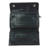 CHROME HEARTS クロムハーツ（原本無） WAVE ウェーブ クロスボタン レザー ウォレット 長財布 ブラック系【中古】