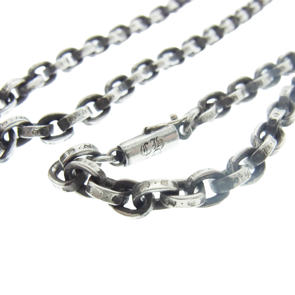 CHROME HEARTS クロムハーツ（原本無） PAPER CHAIN ペーパーチェーン シルバー ネックレス 24インチ シルバー系【中古】