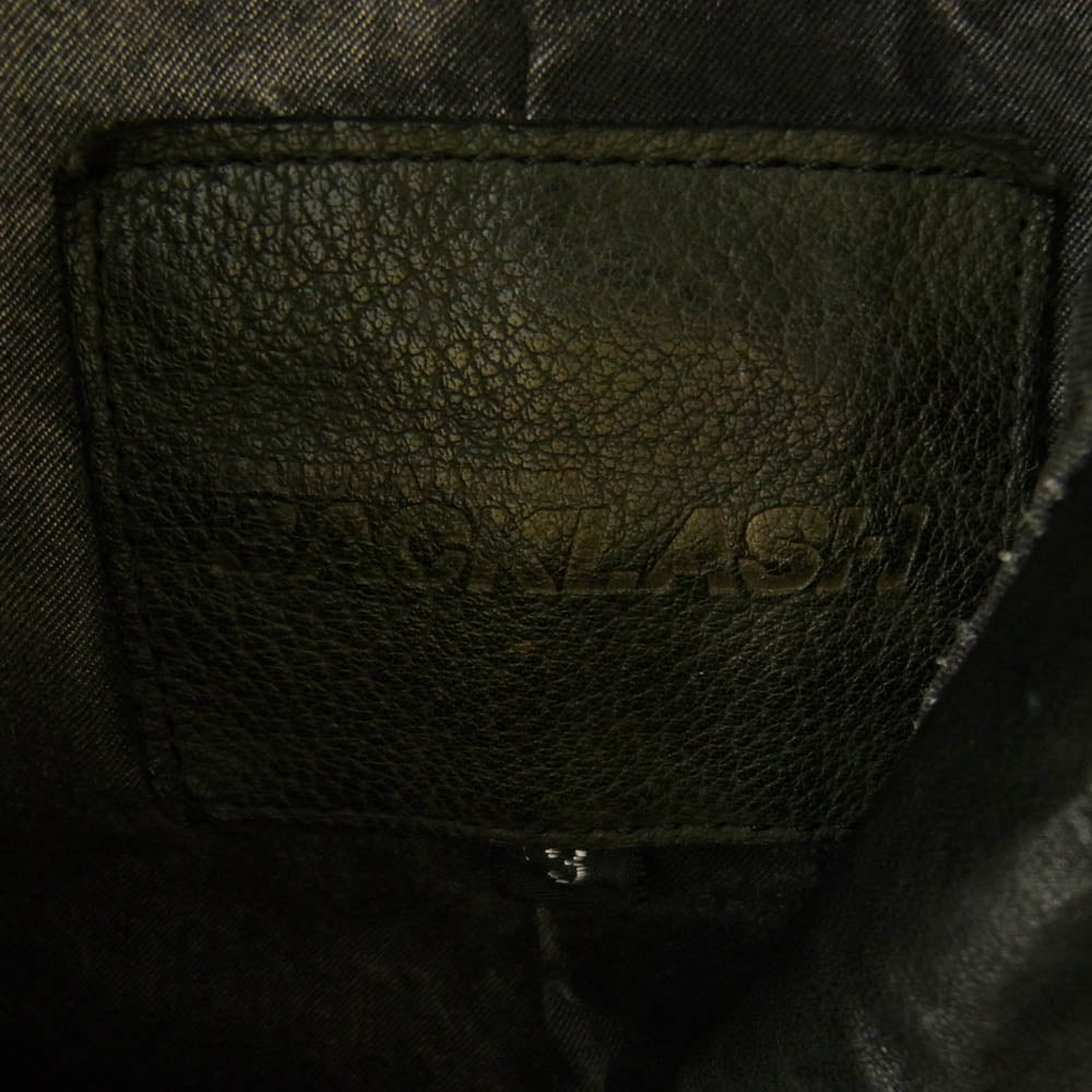 ISAMUKATAYAMA BACKLASH イサムカタヤマバックラッシュ 1604-03 × GULLAM グラム Hooded Coat Italian shoulder Cow leather イタリアン ダブルショルダー フーデッド コート ブラック系 L【中古】