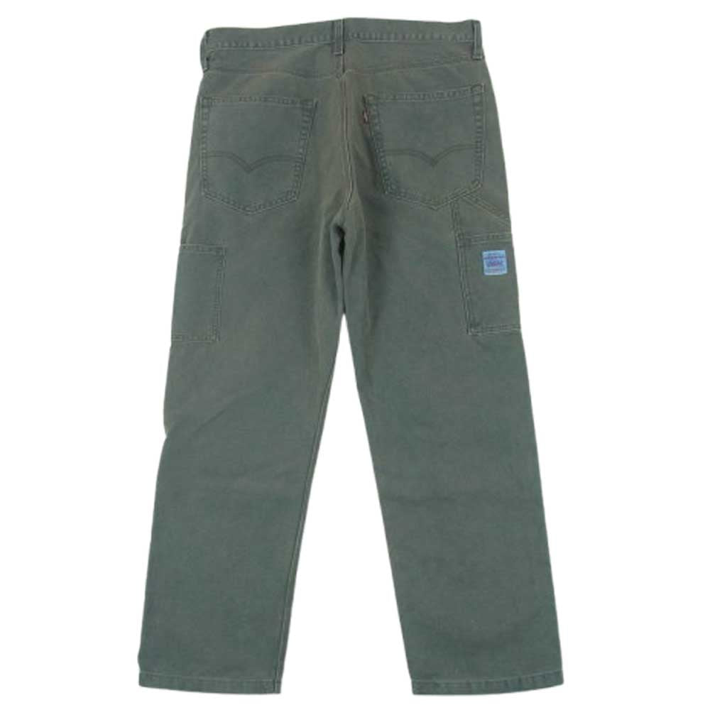 Levi's リーバイス 55849-0051 568 ルーズストレート カーペンター パンツ グレー系 灰色混じりの青緑系 W32 L30【中古】