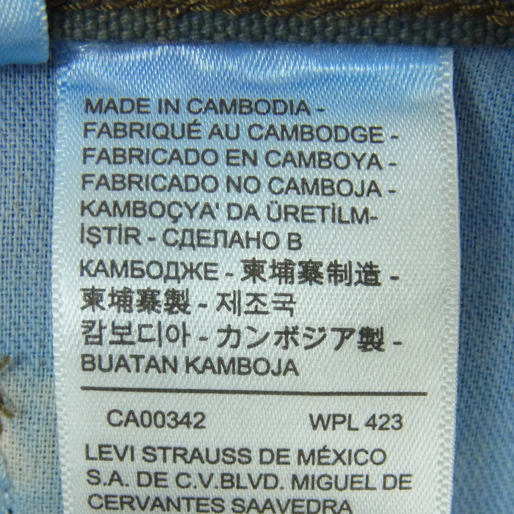 Levi's リーバイス 55849-0051 568 ルーズストレート カーペンター パンツ グレー系 灰色混じりの青緑系 W32 L30【中古】