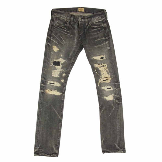 MARBLES マーブルズ MPT-S1504B ダメージ 加工 クラッシュ デニム パンツ ブラック系 S【中古】