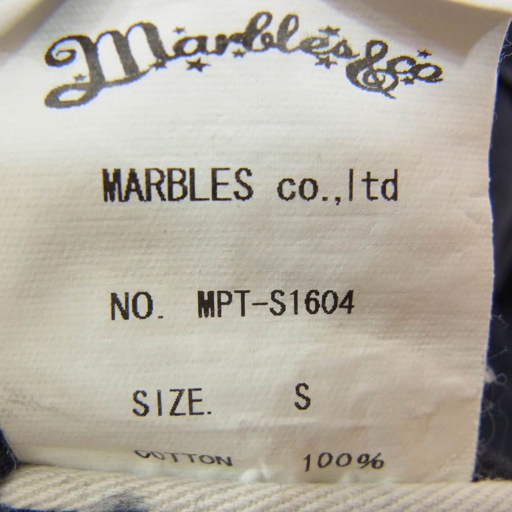 MARBLES マーブルズ MPT-S1604 ペイント加工 ショート パンツ ハーフパンツ ネイビー系 S【中古】