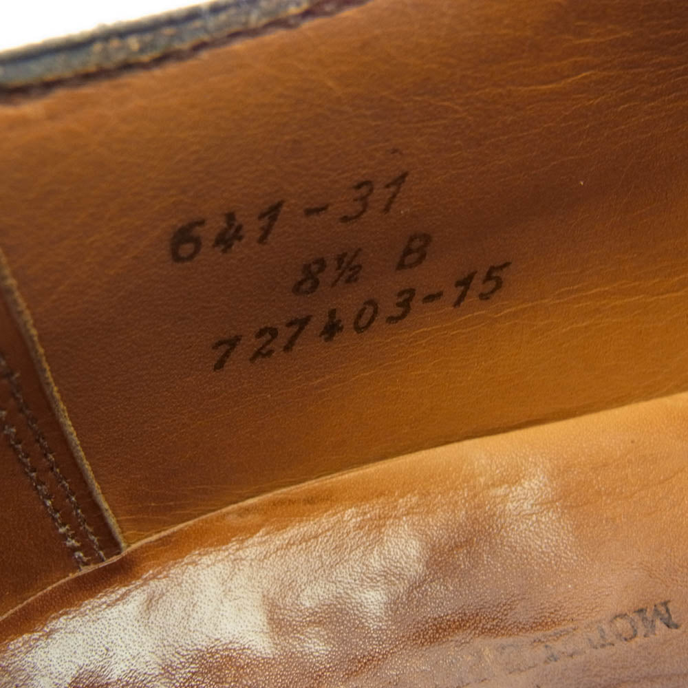J.M WESTON ジェイエムウエストン 641-31 GOLF ゴルフ Uチップ ダービー レザー シューズ ブラック系 8.5【中古】