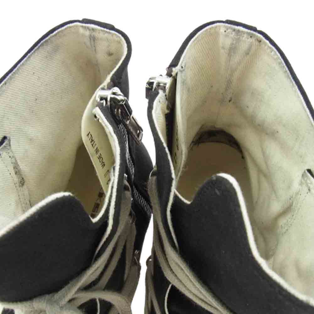 ダークシャドウ サイズ:40  DU01D1805 HEXA SNEAKS キャンバスハイカットスニーカー 中古 OM10 Rick Owens リックオウエンス DU01D1805 DRKSHDWダークシャドウ HEXA