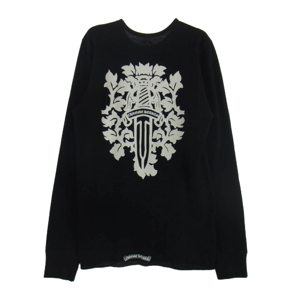 CHROME HEARTS クロムハーツ（原本無） Dagger L/S Tee バック ダガープリント ロングスリーブ カットソー 長袖 ブラック系 XL【中古】