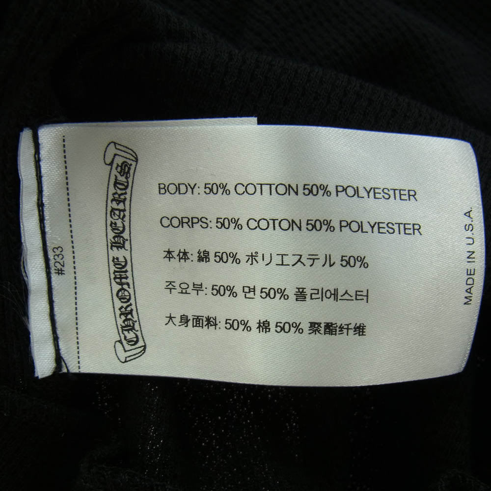 CHROME HEARTS クロムハーツ（原本無） Dagger L/S Tee バック ダガープリント ロングスリーブ カットソー 長袖 ブラック系 XL【中古】