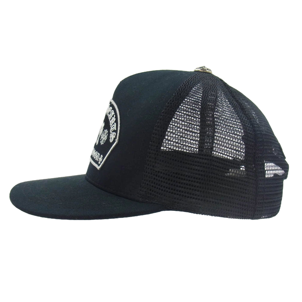 CHROME HEARTS クロムハーツ（原本無） TRUCKER CAP セメタリークロス 刺繍 クロスボール付 メッシュ トラッカーキャップ ブラック系【中古】