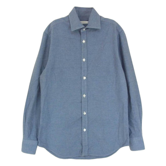 アルコディオ 長袖 コットン ロングスリーブ シャツ ブルー系 37【中古】