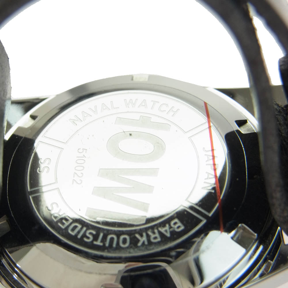 バーク アウトサイダーズ HOWL001 NAVAL WATCH コラボ 日本製 ドレス ダイバーウォッチ 腕時計 ブラック系 シルバー系【新古品】【未使用】【中古】