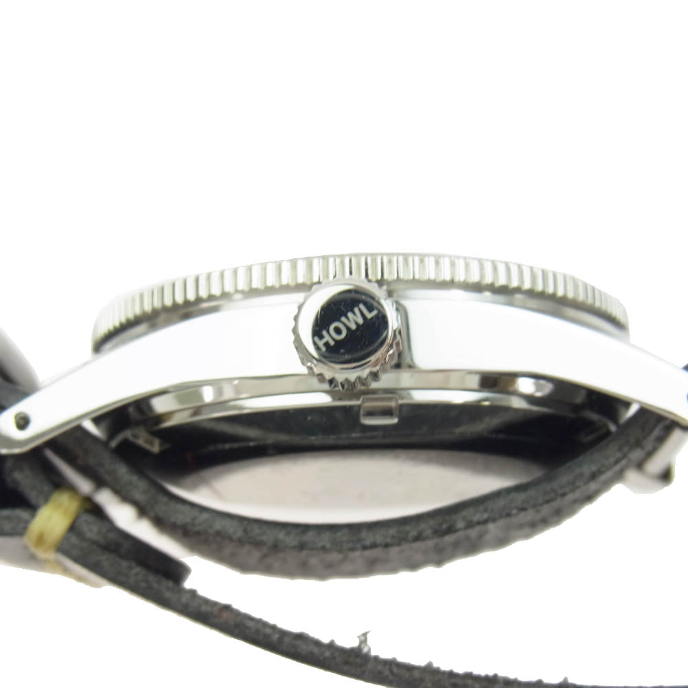 バーク アウトサイダーズ HOWL001 NAVAL WATCH コラボ 日本製 ドレス ダイバーウォッチ 腕時計 ブラック系 シルバー系【新古品】【未使用】【中古】