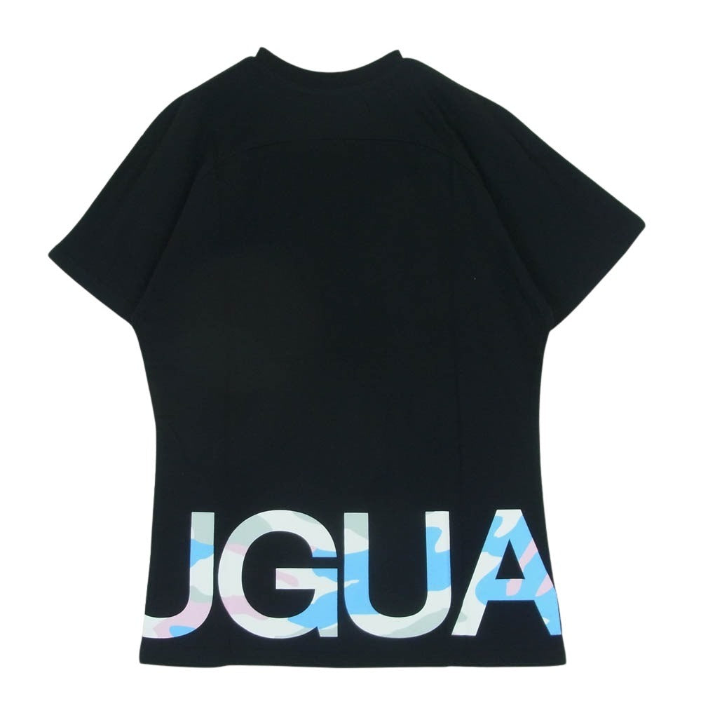 1piu1uguale3 ウノピュウノウグァーレトレ relax バッグ ロゴ 半袖 Tシャツ カットソー 中国製 ブラック系 M【中古】