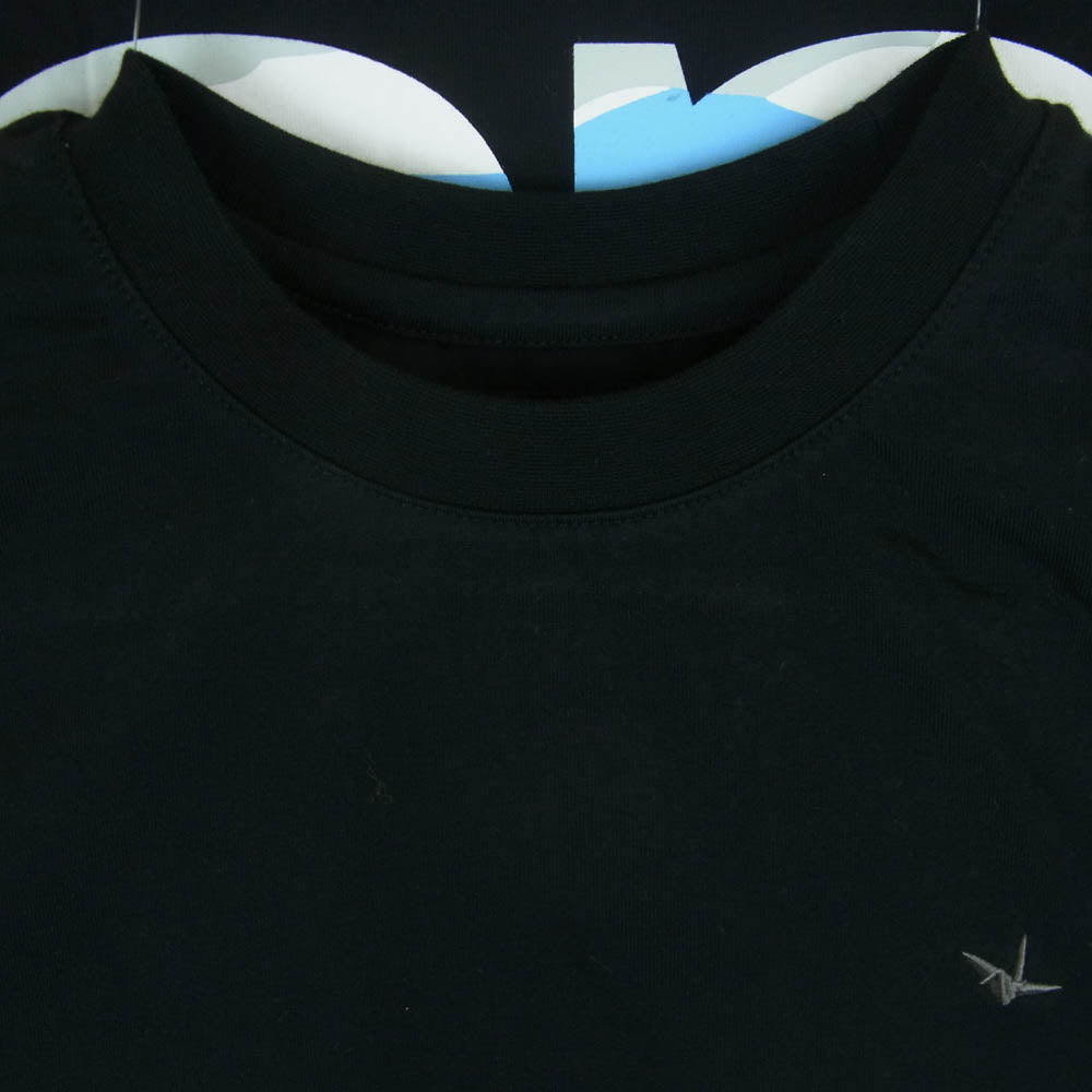 1piu1uguale3 ウノピュウノウグァーレトレ relax バッグ ロゴ 半袖 Tシャツ カットソー 中国製 ブラック系 M【中古】