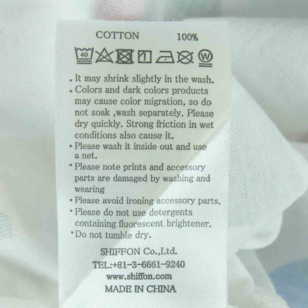 1piu1uguale3 ウノピュウノウグァーレトレ relax バッグ ロゴ 半袖 Tシャツ カットソー コットン 中国製 ホワイト系 M【中古】