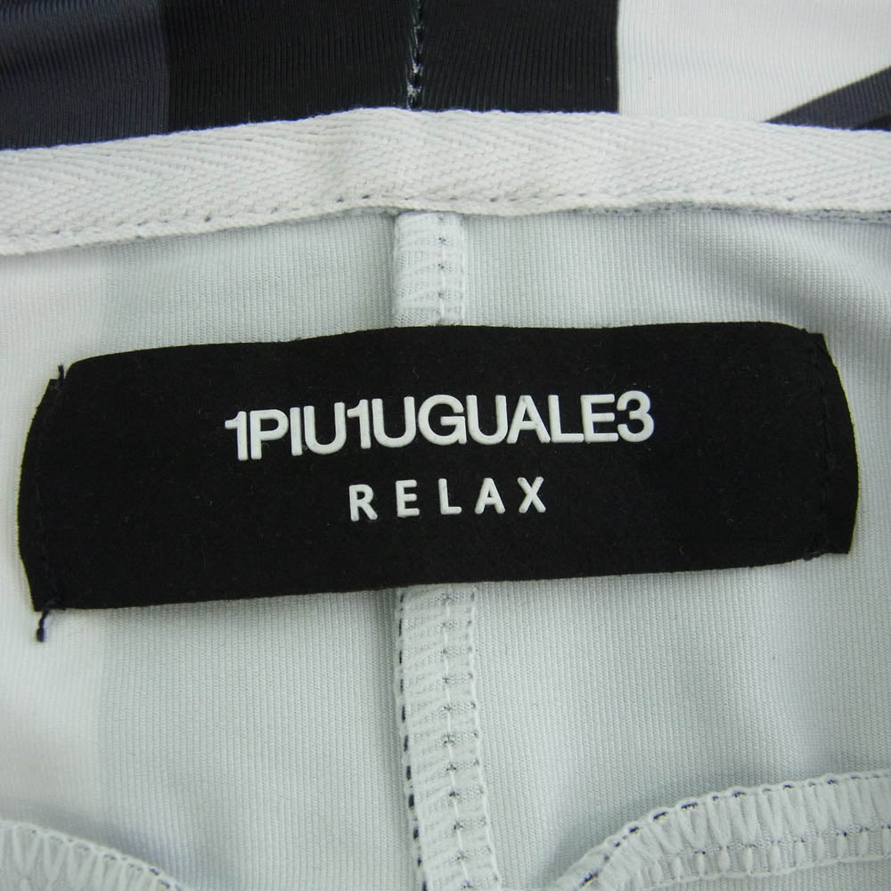 1piu1uguale3 ウノピュウノウグァーレトレ relax ラッシュガード ハーフパンツ セットアップ ブラック系 ホワイト系 S【中古】