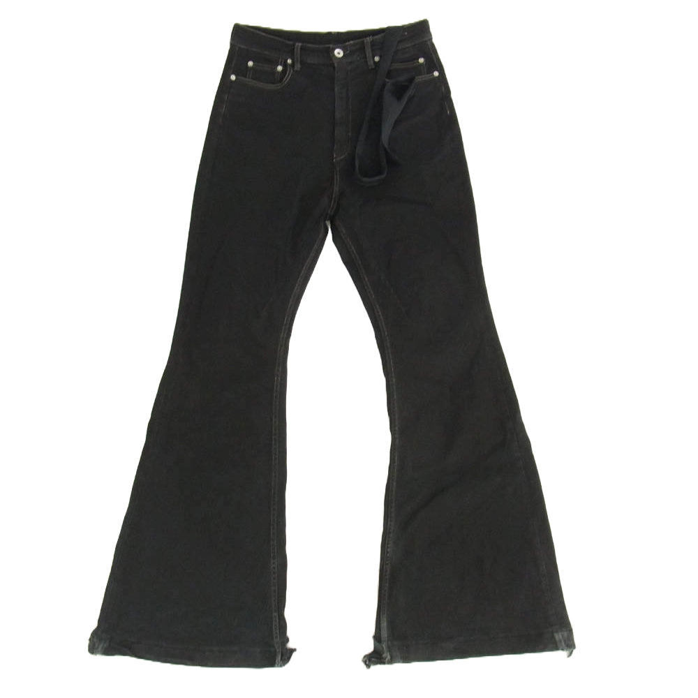 Rick Owens リックオウエンス DU02B4365-SBB DRKSHDW ダークシャドウ BOLAN BOOTCUT DENIM PANTS ボラン ブーツカット デニム パンツ ブラック系 30【中古】