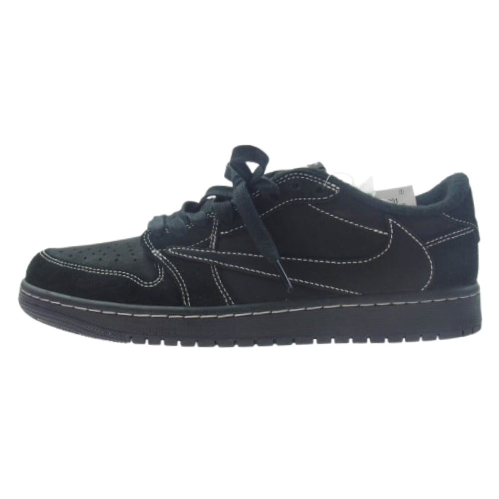 NIKE ナイキ DM7866-001 フェイクバスターズ鑑定済 Travis Scott Air Jordan 1 Low OG SP Black Phantom トラヴィス スコット エアジョーダン1 ロー ブラック ファントム ブラック系 26.5cm【新古品】【未使用】【中古】