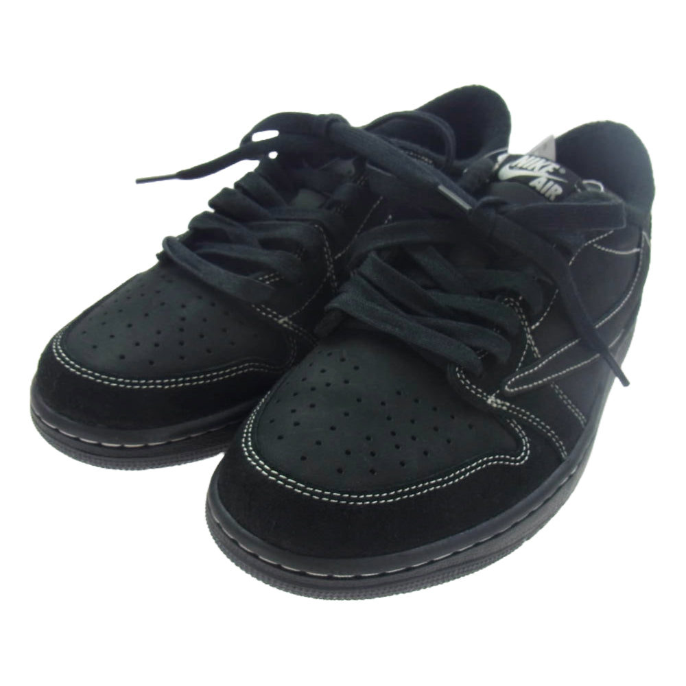 NIKE ナイキ DM7866-001 フェイクバスターズ鑑定済 Travis Scott Air Jordan 1 Low OG SP Black Phantom トラヴィス スコット エアジョーダン1 ロー ブラック ファントム ブラック系 26.5cm【新古品】【未使用】【中古】