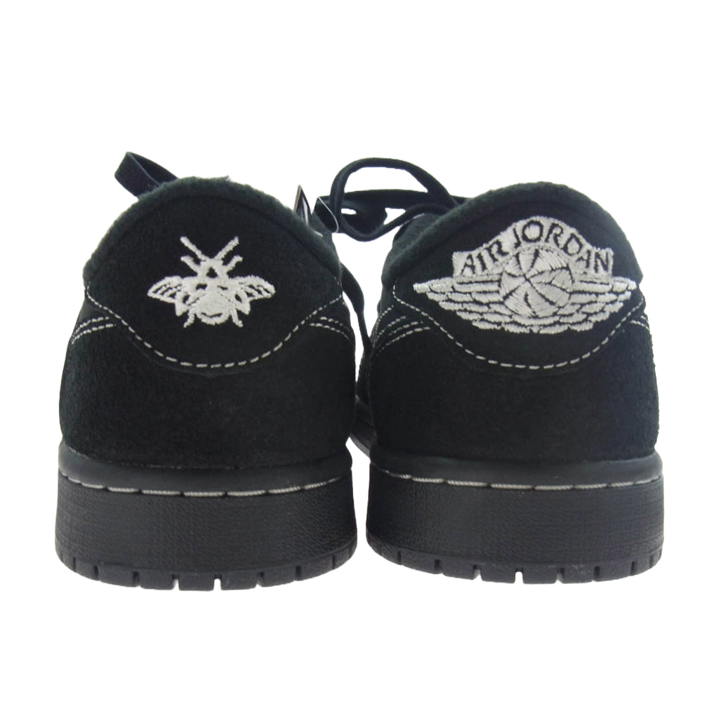 NIKE ナイキ DM7866-001 フェイクバスターズ鑑定済 Travis Scott Air Jordan 1 Low OG SP Black Phantom トラヴィス スコット エアジョーダン1 ロー ブラック ファントム ブラック系 26.5cm【新古品】【未使用】【中古】