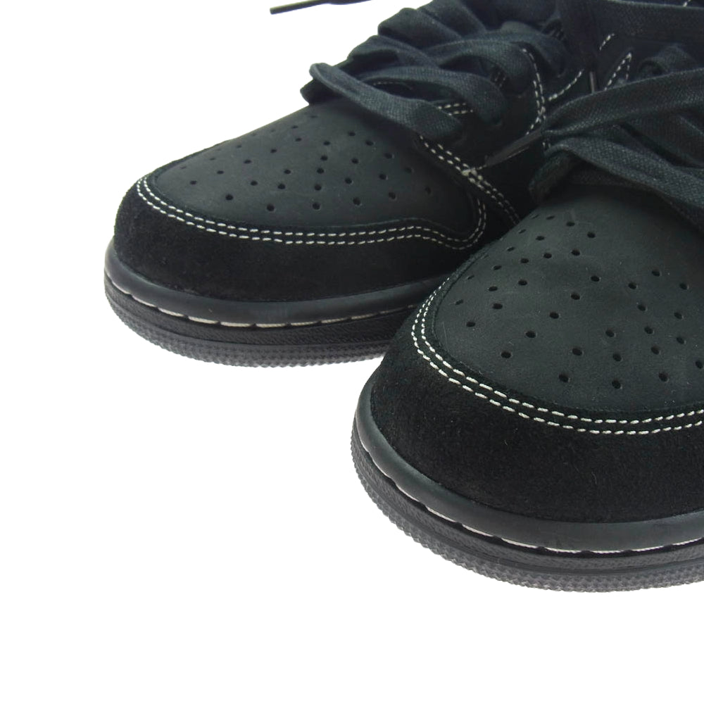 NIKE ナイキ DM7866-001 フェイクバスターズ鑑定済 Travis Scott Air Jordan 1 Low OG SP Black Phantom トラヴィス スコット エアジョーダン1 ロー ブラック ファントム ブラック系 26.5cm【新古品】【未使用】【中古】