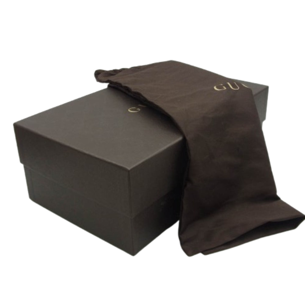 GUCCI グッチ エナメル オープン トゥ パンプス ブラック系 35.5【中古】