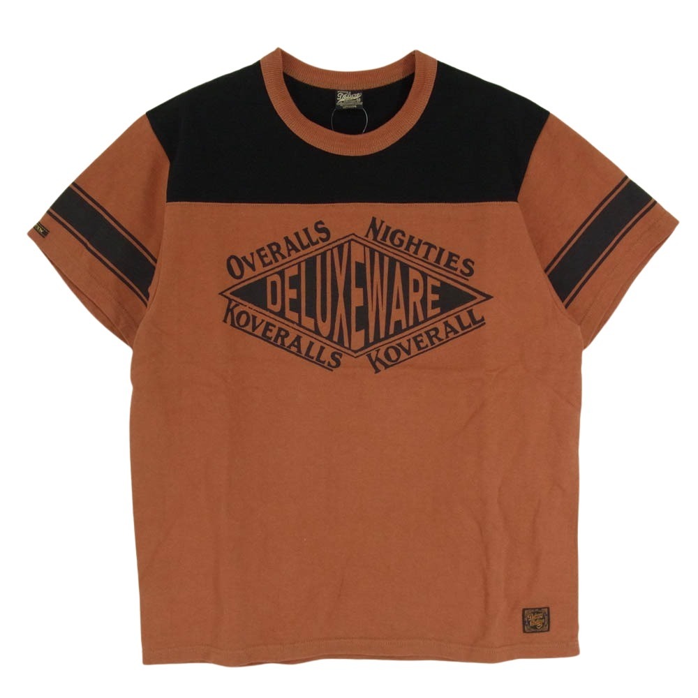 デラックスウエア BRGX-22E SQ.DELUXE DXロゴ 半袖 フットボール Tシャツ バーガンディー系 M【中古】
