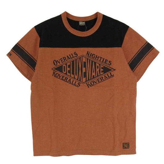デラックスウエア BRGX-22E SQ.DELUXE DXロゴ 半袖 フットボール Tシャツ バーガンディー系 M【中古】