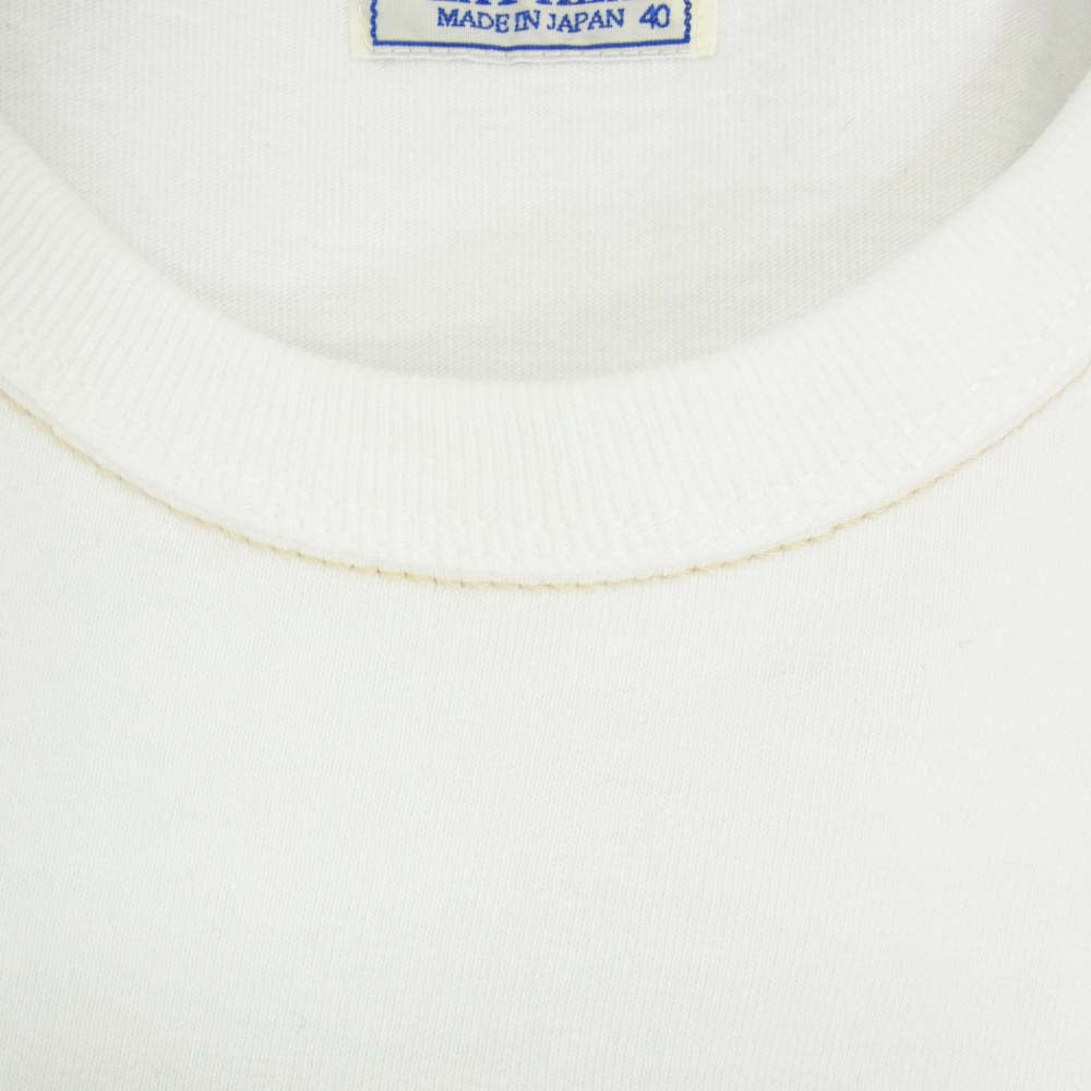 THE FLAT HEAD ザフラットヘッド FN-THC-028 PRINT TEE バックプリント Tシャツ ホワイト系 40【中古】