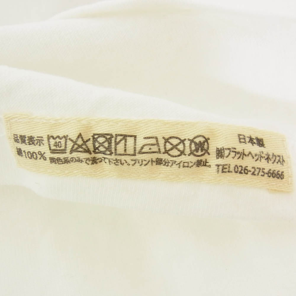 THE FLAT HEAD ザフラットヘッド FN-THC-028 PRINT TEE バックプリント Tシャツ ホワイト系 40【中古】